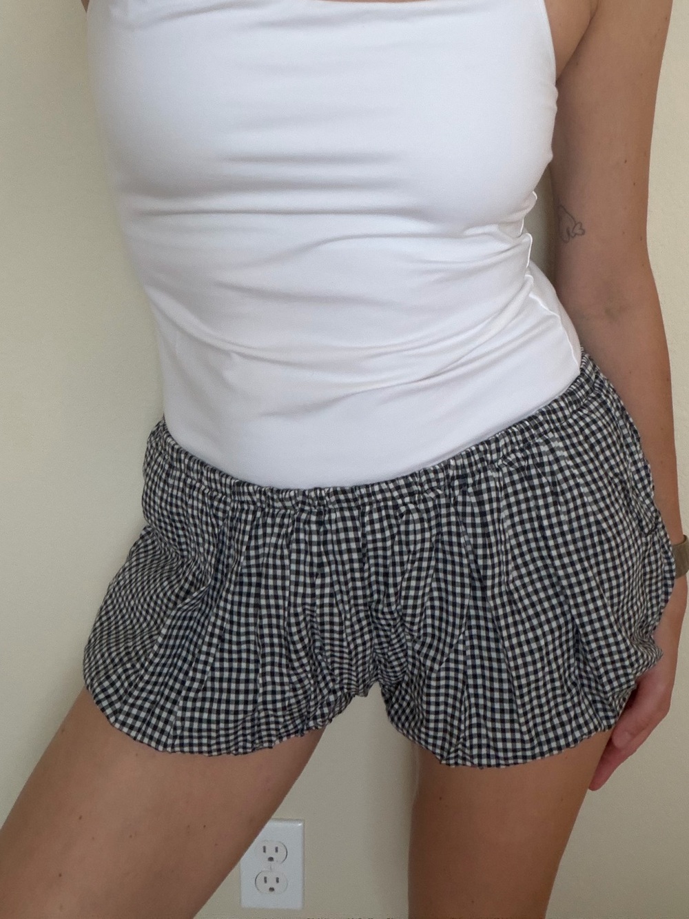 J. Crew Black & White Gingham Shorts